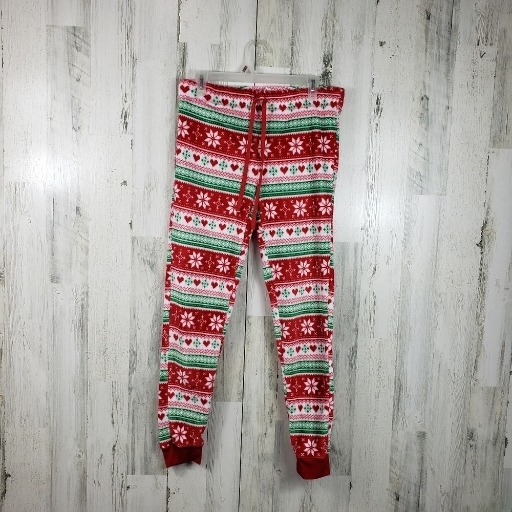secret treasures Christmas fleece super soft joggers women's size M 8-10